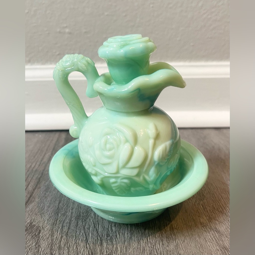 Vintage, Avon Jadeite Glass Jug Set